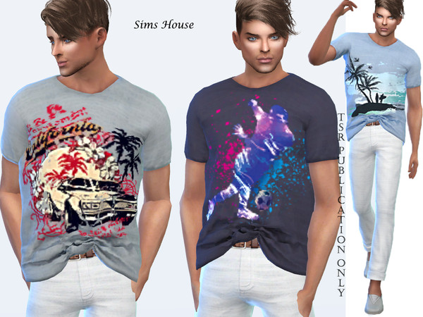 Sims 4 Mens t shirt large size print by Sims House at TSR