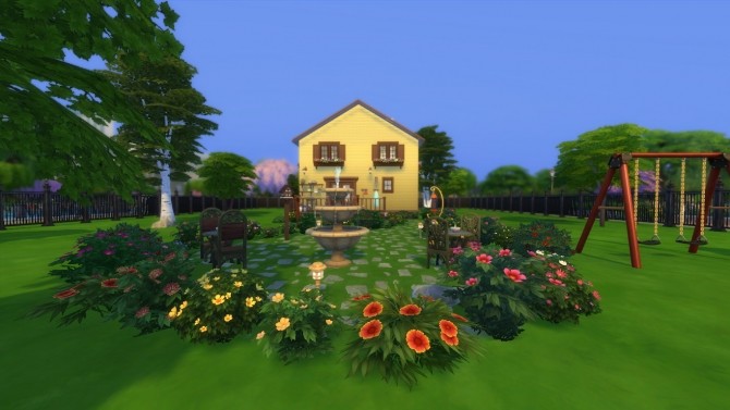 Sims 4 Small Yellow House by Brainlet at Mod The Sims