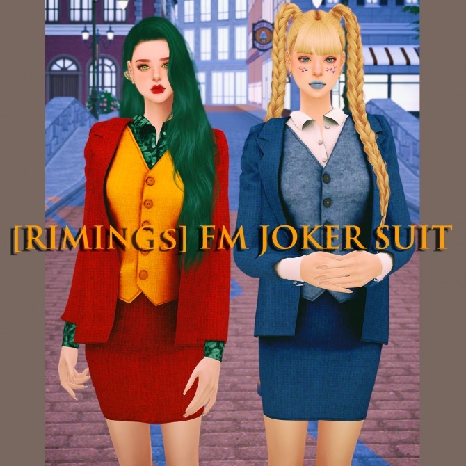 Sims 4 FM Joker suit at RIMINGs