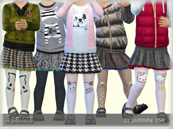 Sims 4 Tweed Skirt by bukovka at TSR