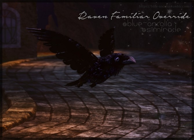 Sims 4 Raven familiar override at Blue Ancolia