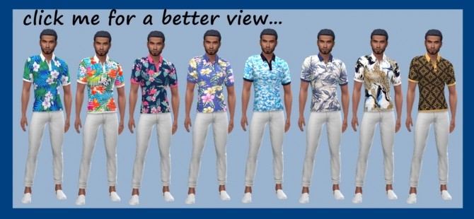 Sims 4 EP04 PATTERNED POLO (M) at Sims4Sue