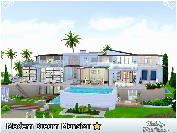 Sims 4 Modern Dream Mansion by Mini Simmer at TSR