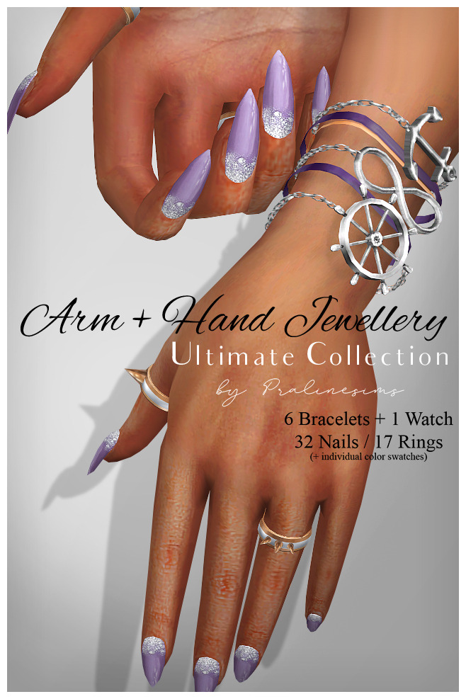 Sims 4 Ultimate collection arm + hand jewellery at Praline Sims