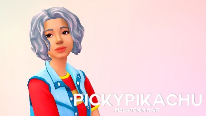 Sims 4 Melatonin Hair at Pickypikachu