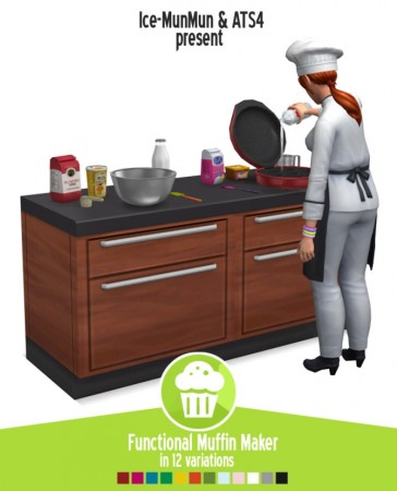 Functional Muffin maker updated by MunMun at Around the Sims 4