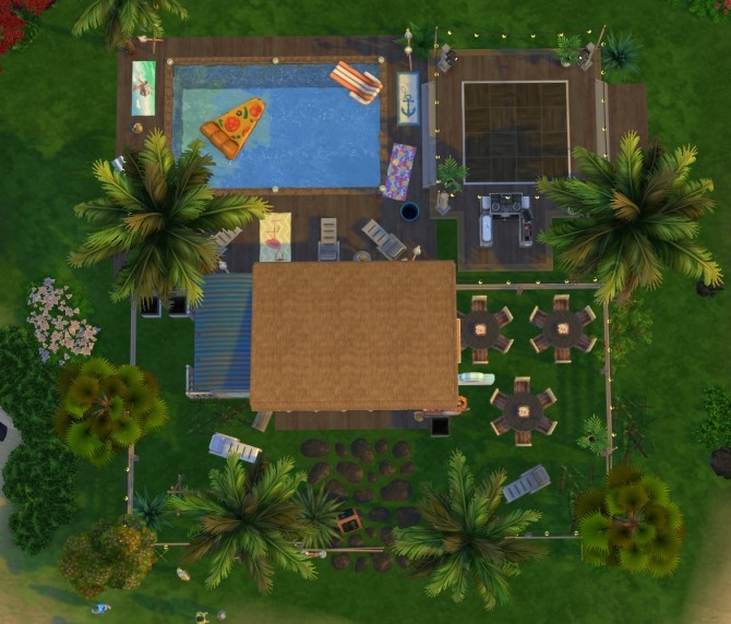 Sims 4 Tropical pool bar at Fab Flubs