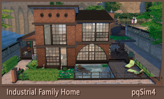 Sims 4 Industrial Family Home at pqSims4