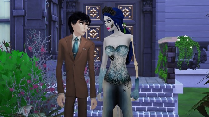 Sims 4 CORPSE BRIDE SET by Thiago Mitchell at REDHEADSIMS