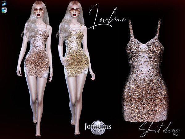 Sims 4 Levline dress by jomsims at TSR