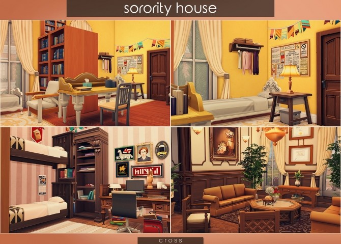 Sims 4 Sorority House at Cross Design