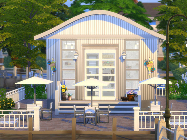 Sims 4 Small Coffee Shop by MrsJulie at TSR