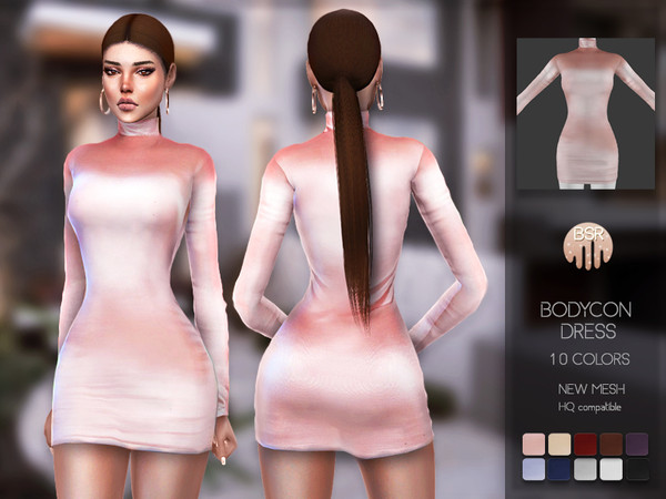 Sims 4 Bodycon Dress BD118 by busra tr at TSR