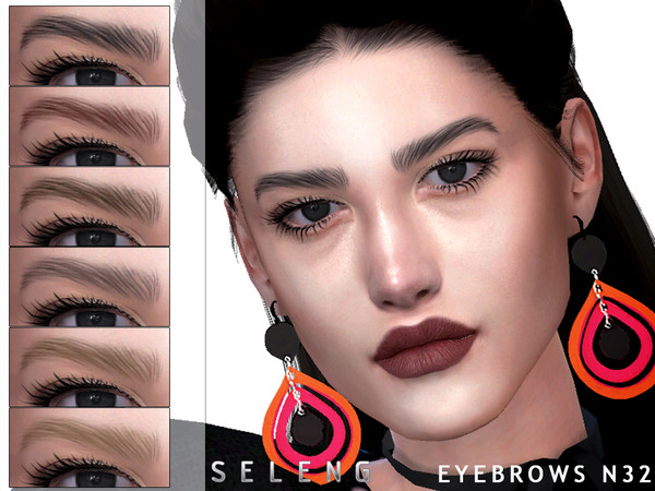 Sims 4 Eyebrows N32 by Seleng at TSR