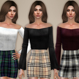 Pepermint & Frosty strawberry tops at Deep Space » Sims 4 Updates