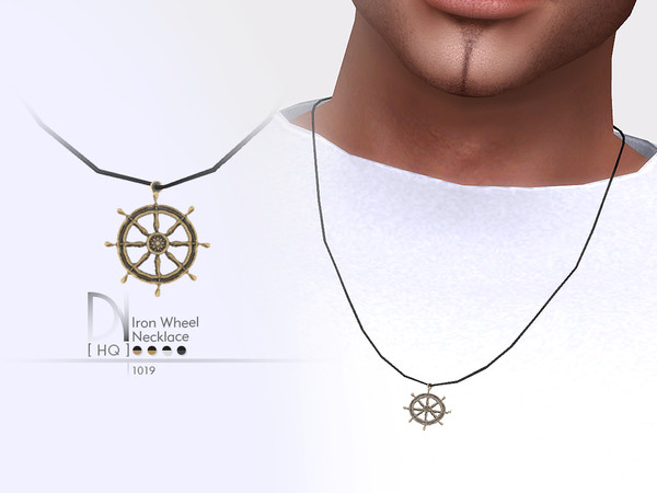 Sims 4 Iron Wheel Necklace by DarkNighTt at TSR