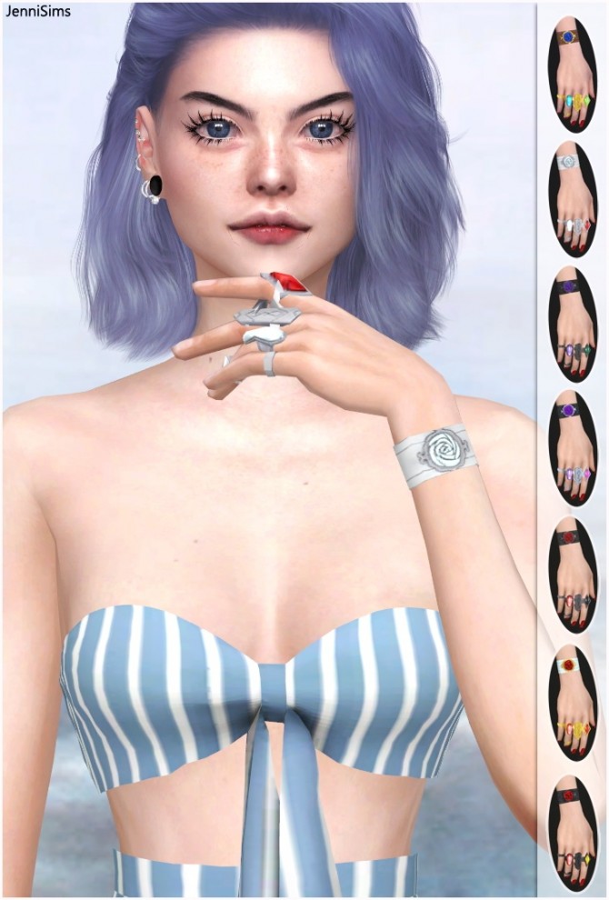 Sims 4 Indian Autumn bracelets & dual rings at Jenni Sims