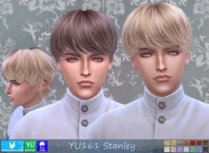YU161 Stanley hair (P) at Newsea Sims 4 » Sims 4 Updates