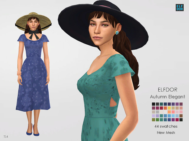 Sims 4 Autumn Elegant outfit at Elfdor Sims