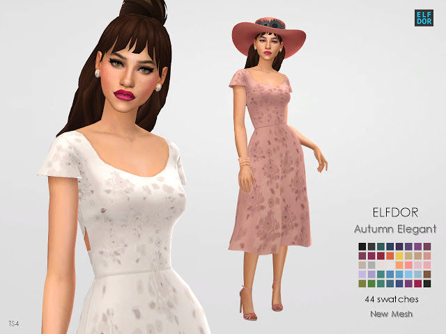 Sims 4 Autumn Elegant outfit at Elfdor Sims
