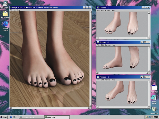 DEFAULT FEET 5V + SLIDER FEET REPLACEMENT at Magic-bot » Sims 4 Updates