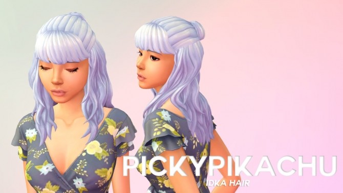 Sims 4 Idka Hair at Pickypikachu