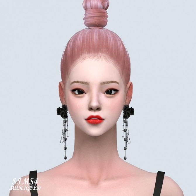 Sims 4 Big Flower Fancy Earrings at Marigold