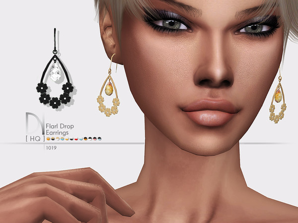 Sims 4 Flarl Drop Earrings by DarkNighTt at TSR