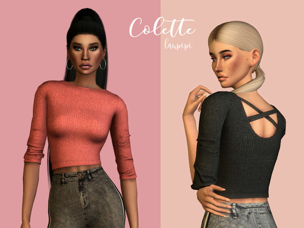 Sims 4 Colette Jumpsuit by laupipi at TSR