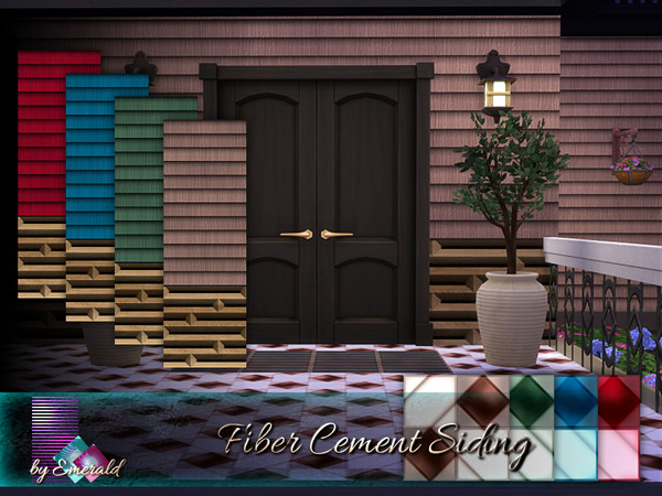 Sims 4 Fiber Cement Siding by emerald at TSR