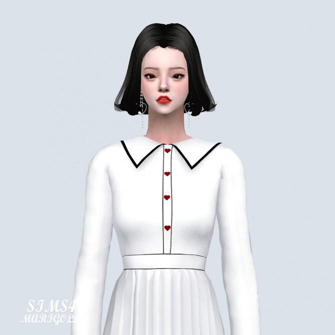 Sims 4 Hair 03 Daisy Without Bang at Marigold