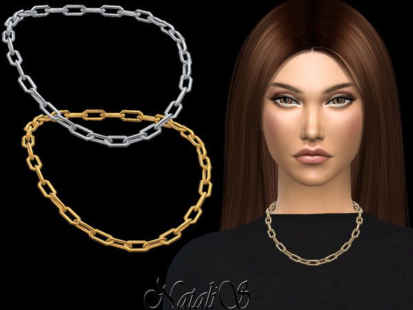 Sims 4 Simple chain collar by NataliS at TSR