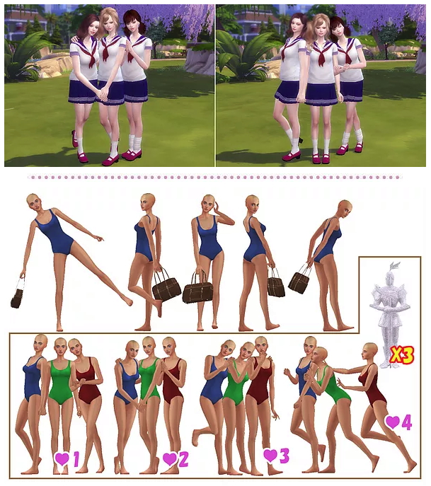 Sims 4 Combination Pose 38 at A luckyday