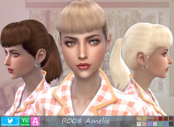 R008 Amelie Hair P At Newsea Sims 4 Sims 4 Updates
