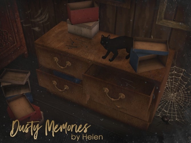 Sims 4 Dusty Memories set (Halloween gift) at Helen Sims