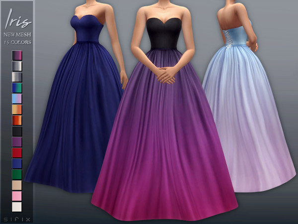 Sims 4 Iris Gown by Sifix at TSR