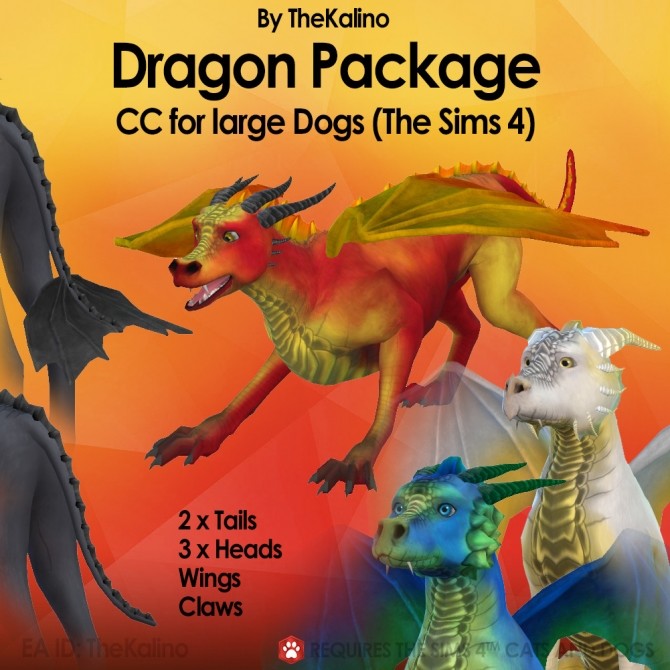Dragons Packages (Large Dogs) at Kalino » Sims 4 Updates
