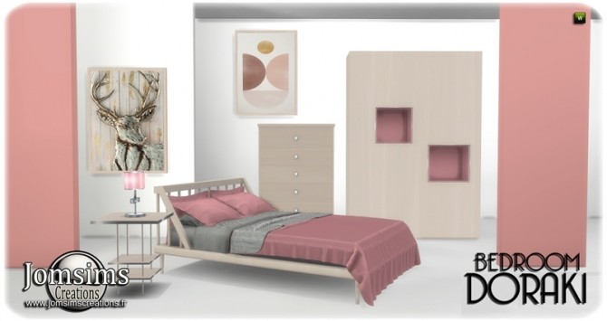 Sims 4 Doraki bedroom at Jomsims Creations