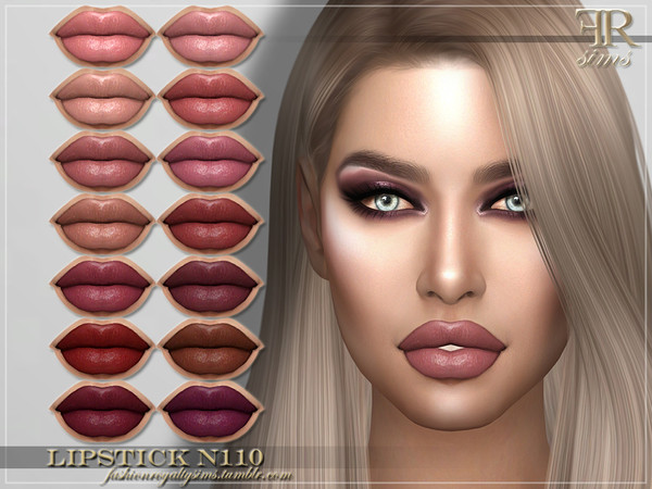 Sims 4 FRS Lipstick N110 by FashionRoyaltySims at TSR