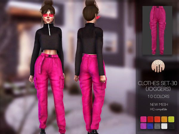 Sims 4 Clothes SET 30 (JOGGERS) BD121 by busra tr at TSR