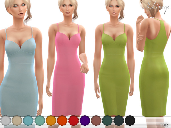 Sims 4 Racerback Cami Dress by ekinege at TSR