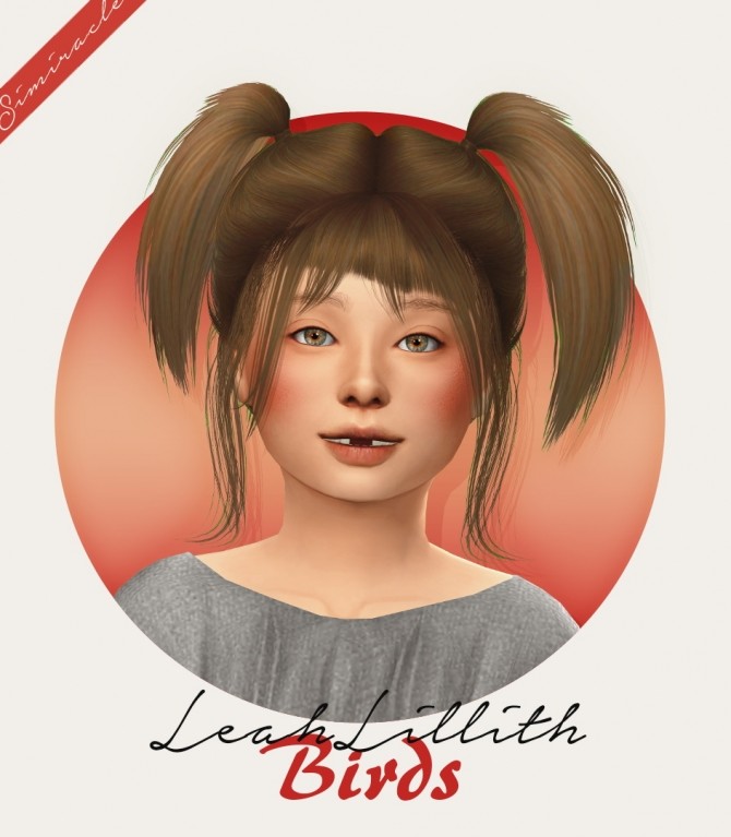 Sims 4 LeahLillith Birds hair for Kids & Toddlers at Simiracle