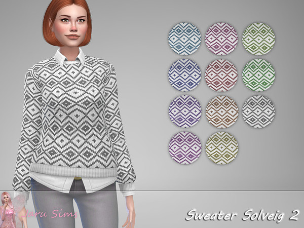 Sims 4 Sweater Solveig 2 by Jaru Sims at TSR