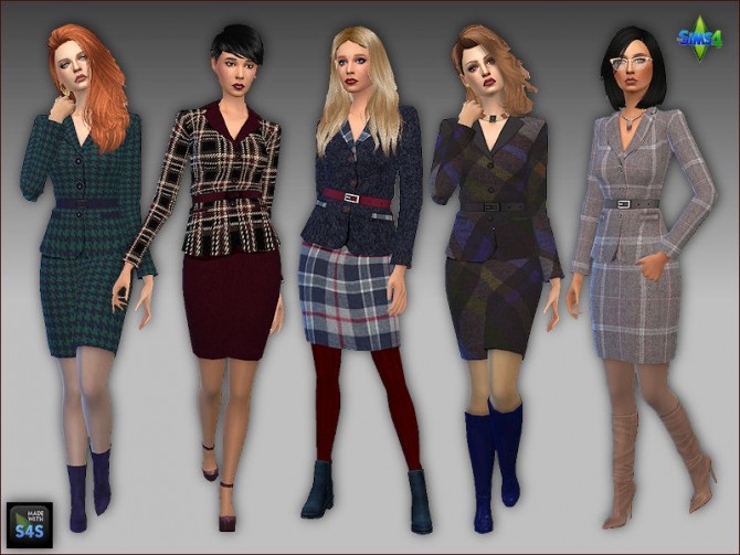 Sims 4 Skirt with jacket outfit by Mabra at Arte Della Vita