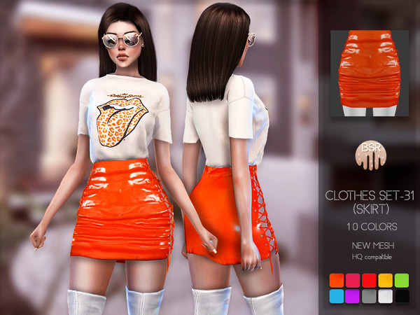 Clothes Set 31 Skirt Bd124 By Busra Tr At Tsr Sims 4 Updates
