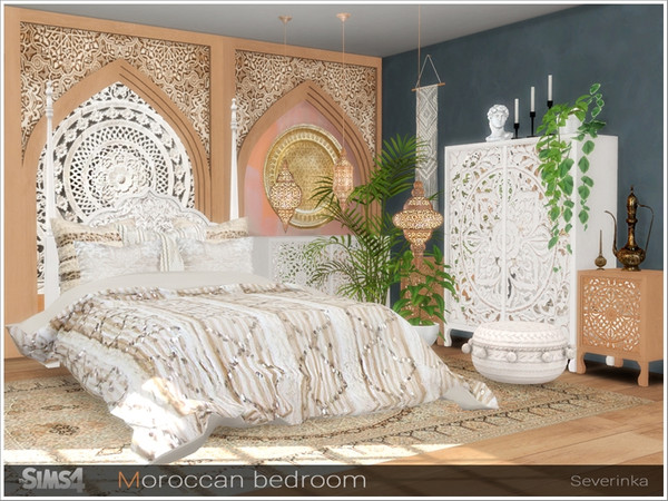 Sims 4 Moroccan bedroom by Severinka at TSR