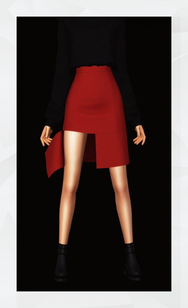 Sims 4 Cutted Skirt at Gorilla
