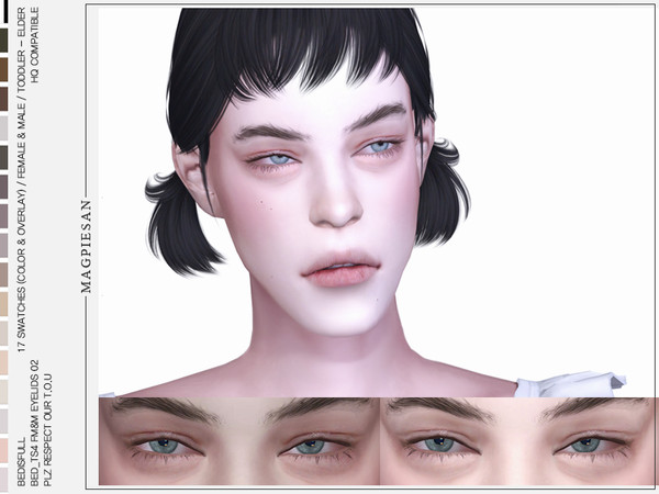 Sims 4 FM&M eyelids 02 by magpiesan at TSR