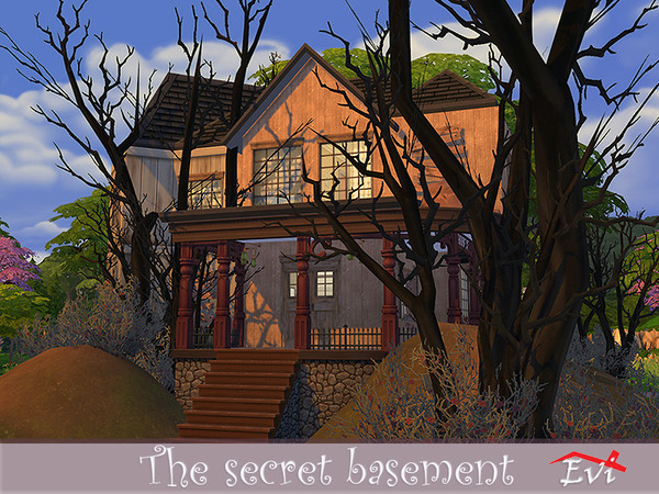 Sims 4 The Secret Basement house by evi at TSR