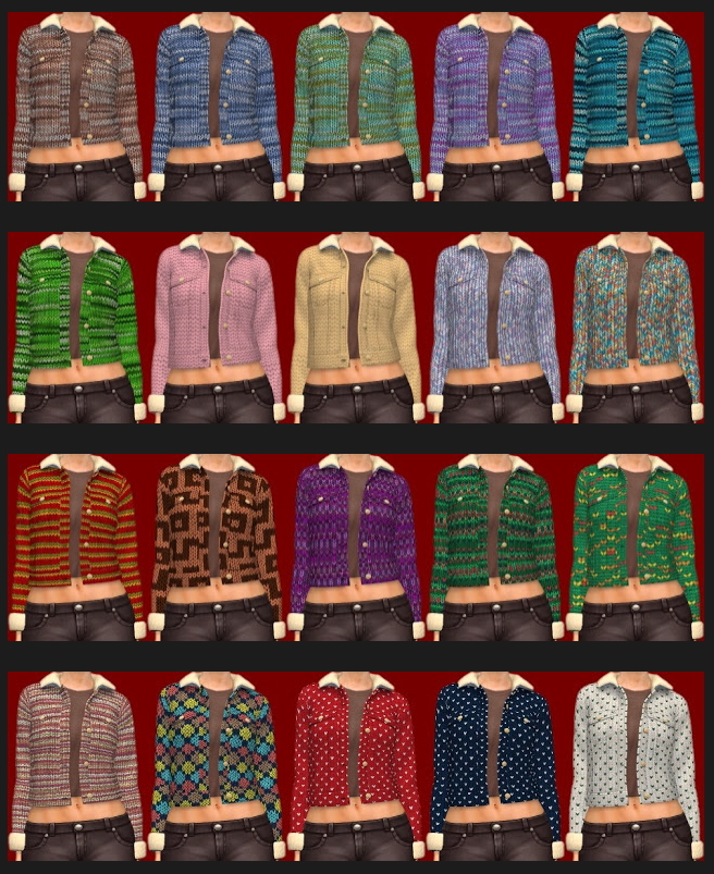 Sims 4 Knitted Jacket & Fitness Knitted Sweater at Annett’s Sims 4 Welt